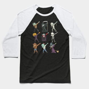 Dabbing Monsters TShirt Halloween Dab Baseball T-Shirt